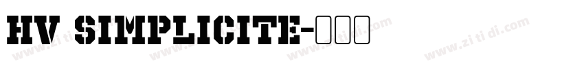 HV Simplicite字体转换 HV Simplicite字体转换